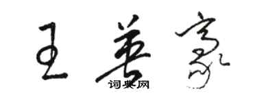 駱恆光王英豪草書個性簽名怎么寫