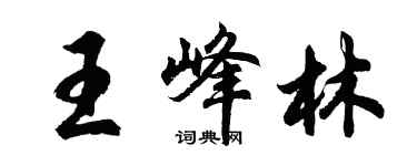 胡問遂王峰林行書個性簽名怎么寫