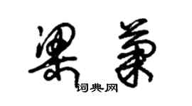 朱錫榮梁菊草書個性簽名怎么寫