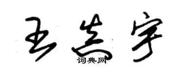 朱錫榮王真宇草書個性簽名怎么寫