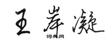 駱恆光王岸凝行書個性簽名怎么寫