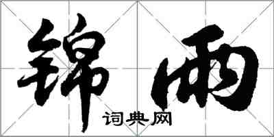 胡問遂錦雨行書怎么寫