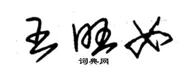 朱錫榮王旺女草書個性簽名怎么寫