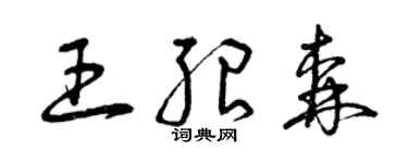 曾慶福王紹森草書個性簽名怎么寫