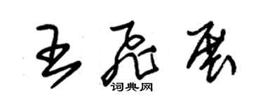 朱錫榮王飛展草書個性簽名怎么寫