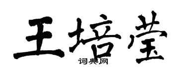 翁闓運王培瑩楷書個性簽名怎么寫