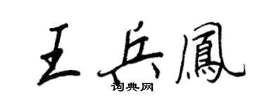 王正良王兵鳳行書個性簽名怎么寫
