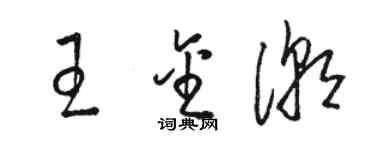 駱恆光王金潮草書個性簽名怎么寫