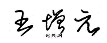 朱錫榮王增元草書個性簽名怎么寫