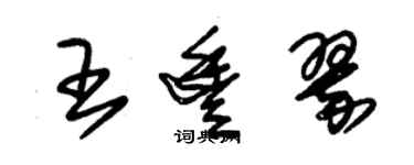 朱錫榮王豐翠草書個性簽名怎么寫