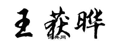 胡問遂王獲曄行書個性簽名怎么寫