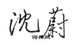 駱恆光沈蔚行書個性簽名怎么寫