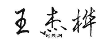 駱恆光王傑樺行書個性簽名怎么寫