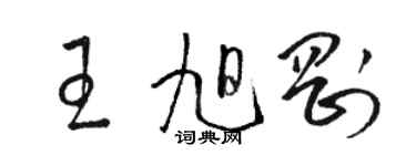 駱恆光王旭剛草書個性簽名怎么寫