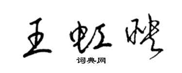 梁錦英王虹映草書個性簽名怎么寫