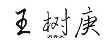 駱恆光王樹庚行書個性簽名怎么寫