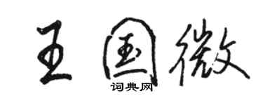 駱恆光王國微行書個性簽名怎么寫