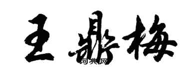 胡問遂王鼎梅行書個性簽名怎么寫