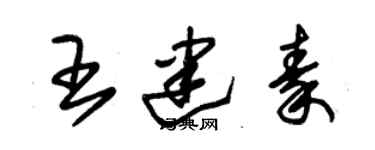 朱錫榮王建秦草書個性簽名怎么寫