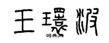 曾慶福王環波篆書個性簽名怎么寫