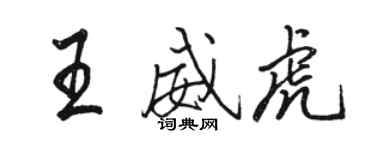 駱恆光王威虎行書個性簽名怎么寫