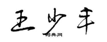 曾慶福王少豐草書個性簽名怎么寫