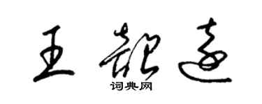 梁錦英王韶遠草書個性簽名怎么寫