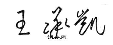 駱恆光王承凱草書個性簽名怎么寫