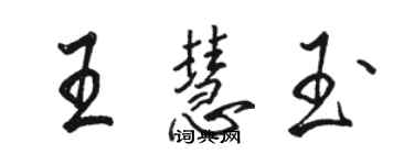 駱恆光王慧玉行書個性簽名怎么寫