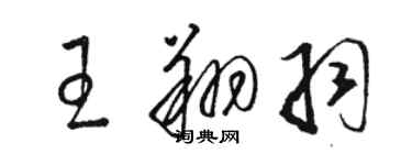 駱恆光王翔羽草書個性簽名怎么寫