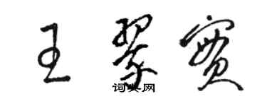 駱恆光王翠實草書個性簽名怎么寫