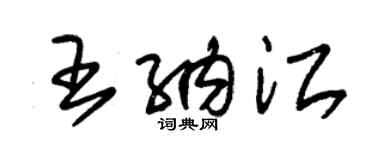 朱錫榮王納江草書個性簽名怎么寫