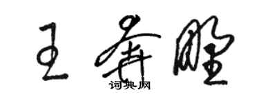 駱恆光王奔野草書個性簽名怎么寫