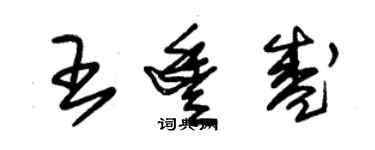 朱錫榮王豐盛草書個性簽名怎么寫