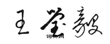 駱恆光王瑩毅草書個性簽名怎么寫