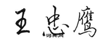 駱恆光王忠鷹行書個性簽名怎么寫