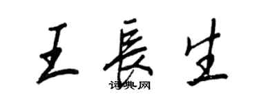王正良王長生行書個性簽名怎么寫
