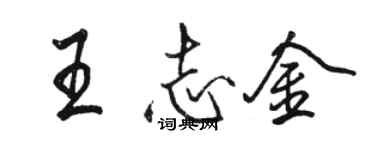 駱恆光王志金行書個性簽名怎么寫