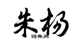 胡問遂朱楊行書個性簽名怎么寫