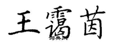 丁謙王靄茵楷書個性簽名怎么寫