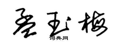 朱錫榮孟玉梅草書個性簽名怎么寫