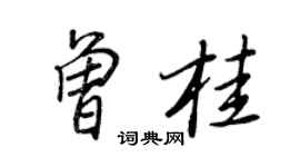 王正良曾桂行書個性簽名怎么寫