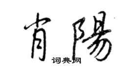 王正良肖陽行書個性簽名怎么寫