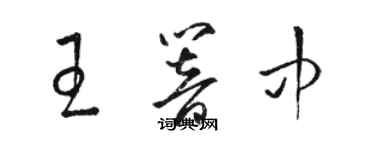 駱恆光王響中草書個性簽名怎么寫