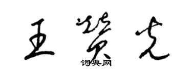 梁錦英王贊光草書個性簽名怎么寫