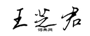 王正良王芝君行書個性簽名怎么寫