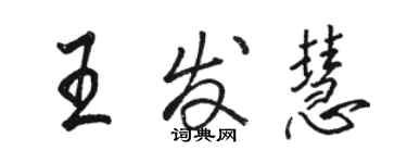 駱恆光王發慧行書個性簽名怎么寫