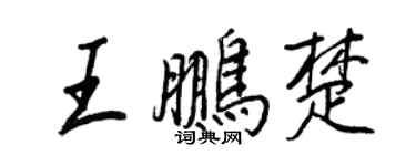 王正良王鵬楚行書個性簽名怎么寫