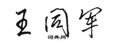 駱恆光王同軍行書個性簽名怎么寫