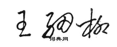 駱恆光王細柳草書個性簽名怎么寫